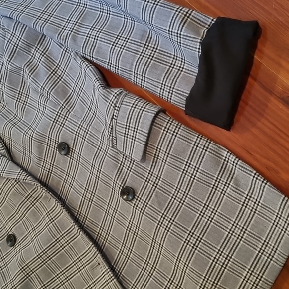 Treasure & Bond Plaid Blazer Gray Size Medium - Picture 10 of 16